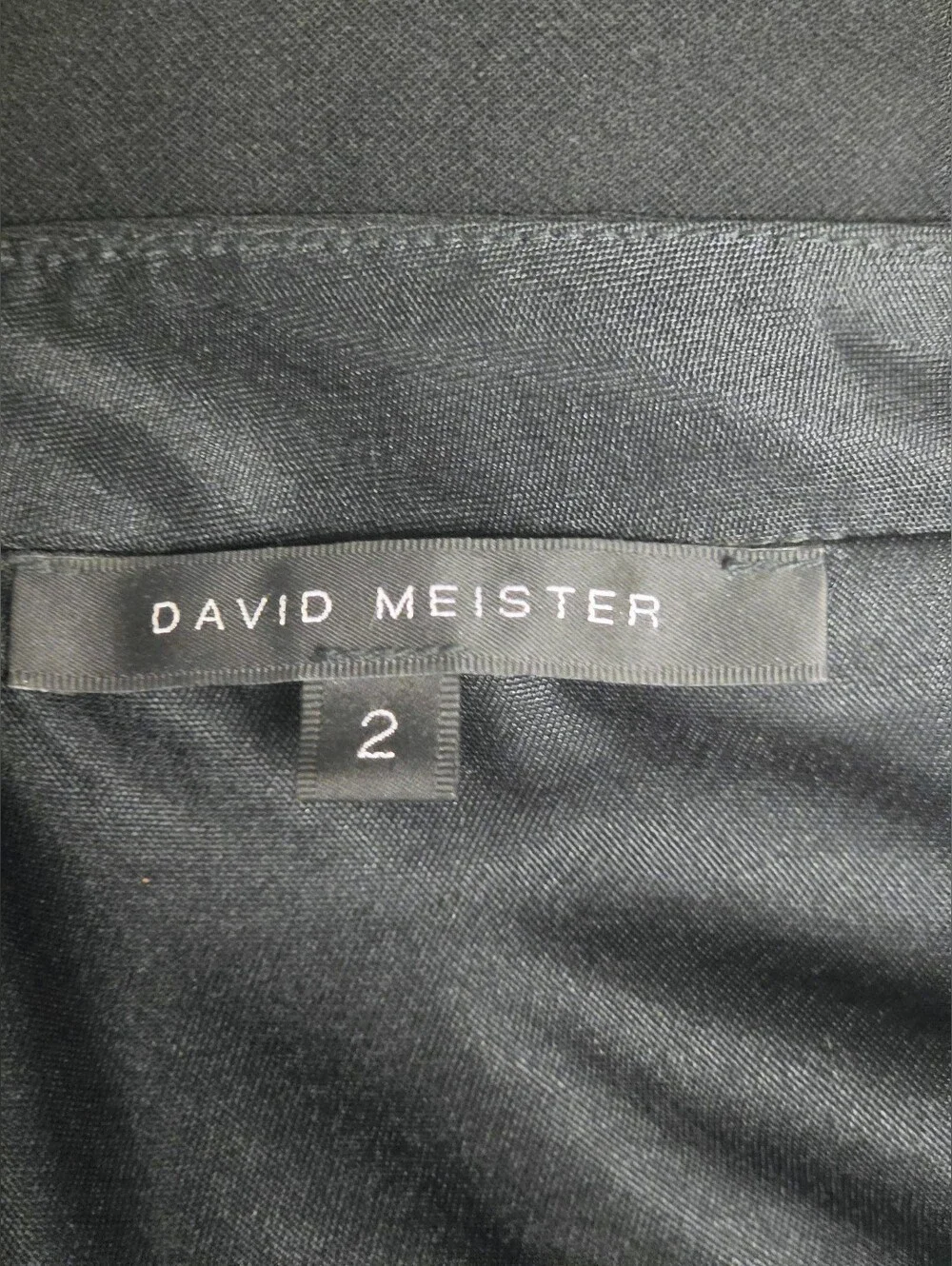 David Meister Black Twist Bust Cap Sleeve Maxi Gown Dress Size 2 Formal